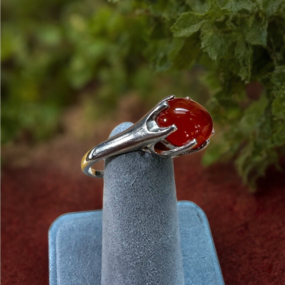 Carnelian Sterling Silver Ring - Picture 3 of 11